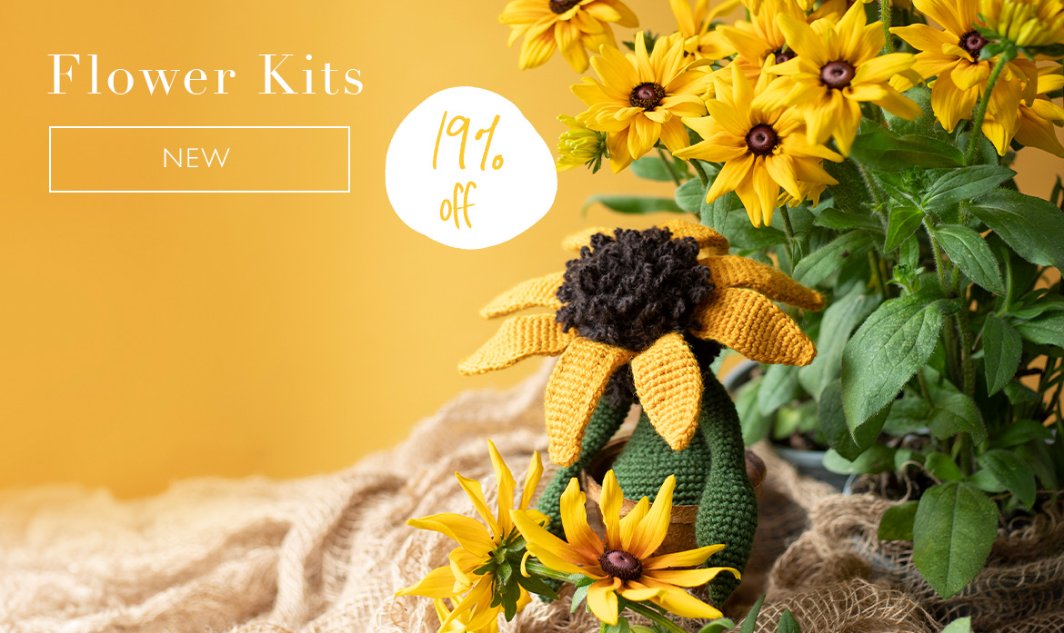 Flower Kits birthday sale new rudbeckia toft crochet patterns